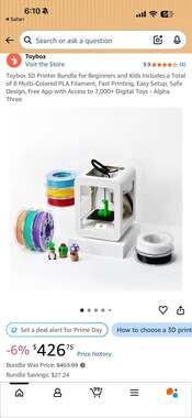 Toybox 3D Printer Bundle with Filament